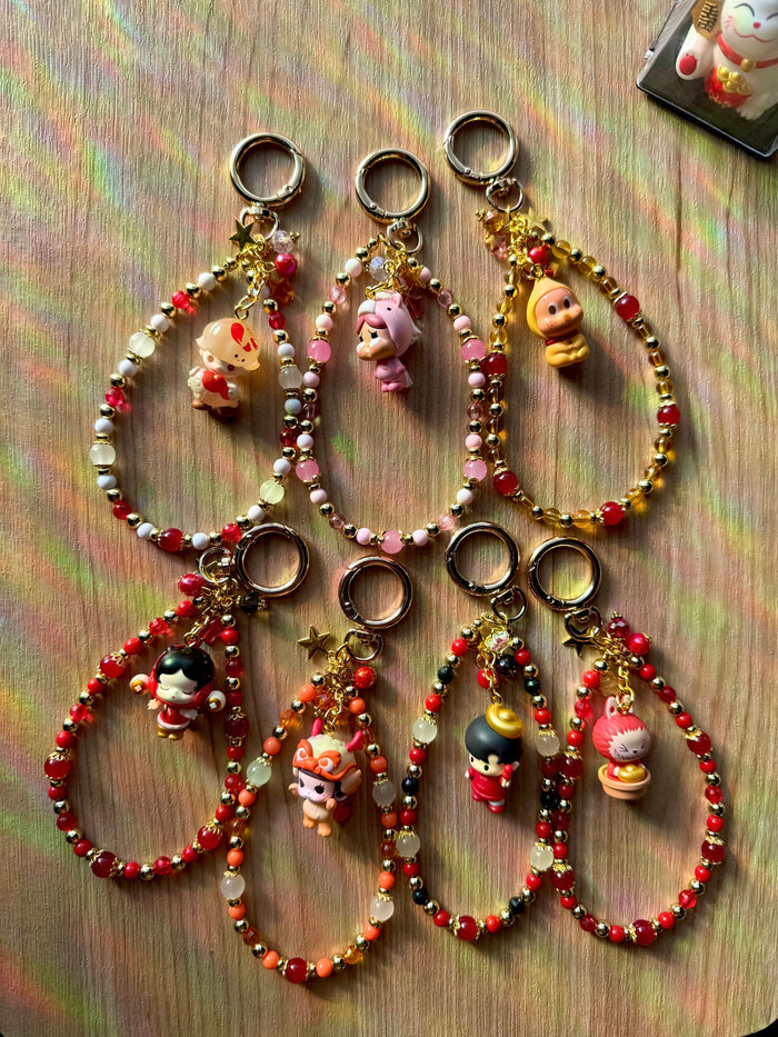 Mama Fufu Pop Bean Beaded Phone Charm Wristlet