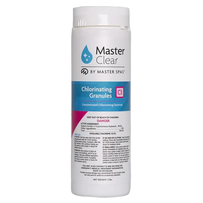 Master Clear Chlorinating Granules 2lbs Front