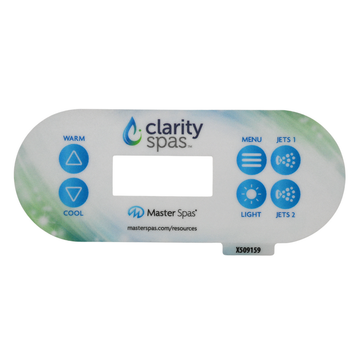 master spa x509159 clarity overlay for tp500s panel
