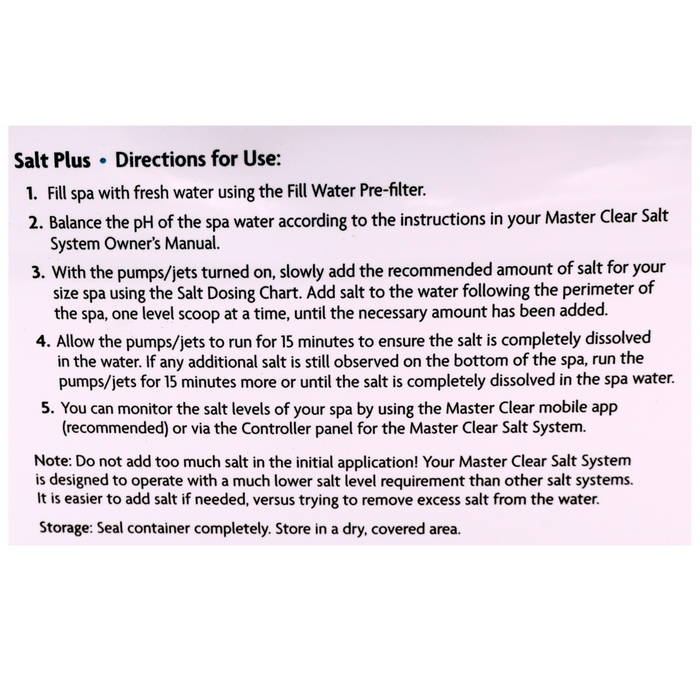 master spas salt plus
