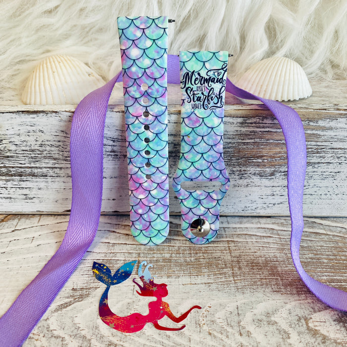 Mermaid Kisses Print Silicone Band For Samsung Watch
