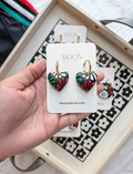 Mexico Talavera Heart Earrings