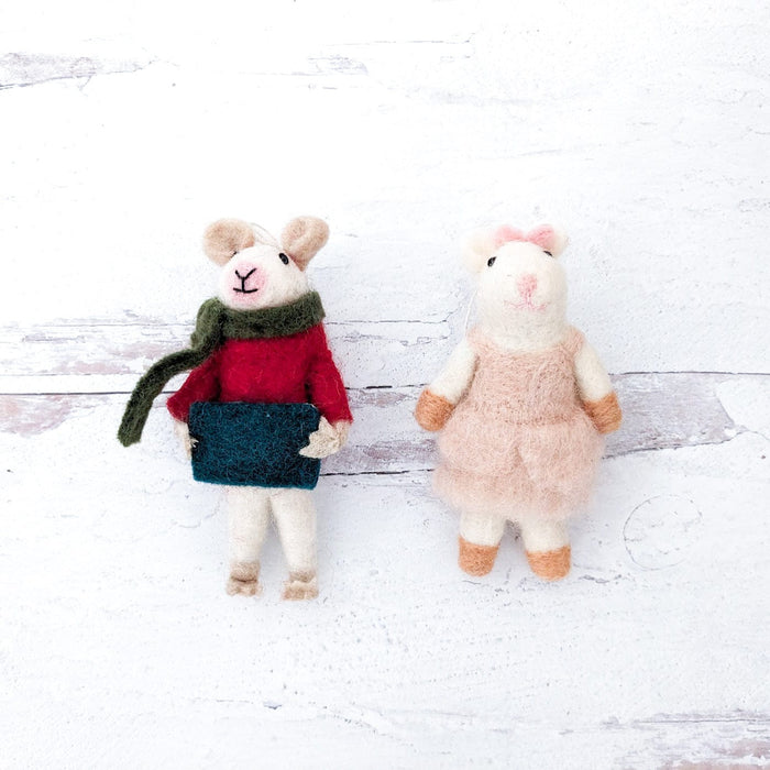 Friendsheep Millie and Nelson Mouse Eco Ornaments