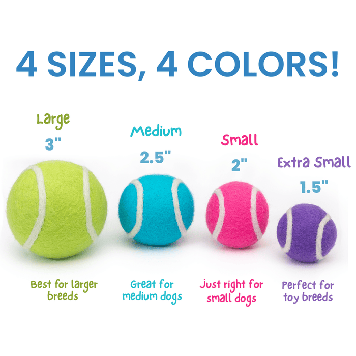 Friendsheep Mini Tennis Wool Balls 1.5 in - Set of 3 - Classic Green
