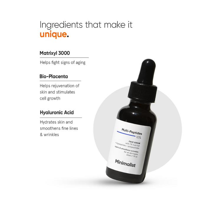 Minimalist Multi-Peptides 10% Face Serum 30ml