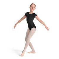 Mirella Plain Twist Back Cap Sleeve Leotard