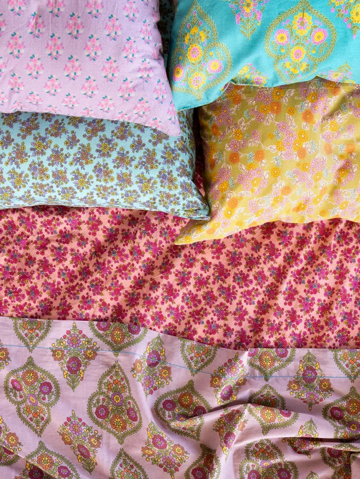 Mix & Match Cotton Fitted Sheet - Blush Folk Ditsy-view 3