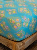 Mix & Match Cotton Fitted Sheet - Teal Willow Medallion-view 1