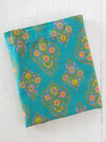 Mix & Match Cotton Flat Sheet - Teal Willow Medallion-view 1
