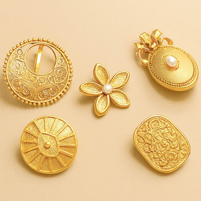 Traditional gold-toned Mohar juda pins designed to elevate classic hairstyles with grace