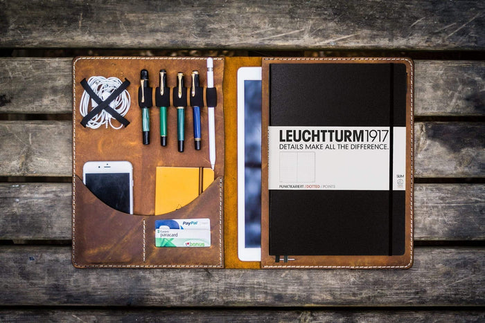 Moleskine Professional Workbook A4 Cover - Leather Compendium - Crazy Horse Brown