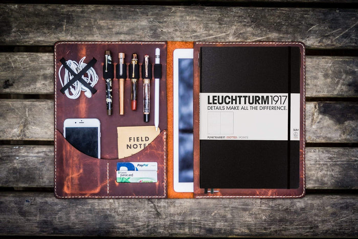 Moleskine Professional Workbook A4 Cover - Leather Compendium - Crazy Horse Orange