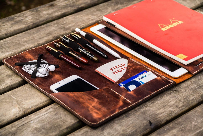 Moleskine Professional Workbook A4 Cover - Leather Compendium - Crazy Horse Orange