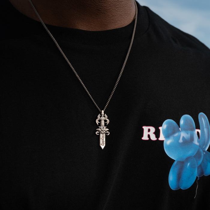 RIPNDIP Nerm Dagger Necklace (Silver)