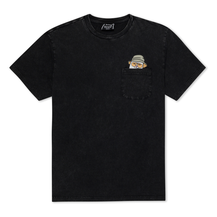 RIPNDIP Nermal S Thompson Pocket Tee (Black Mineral Wash)