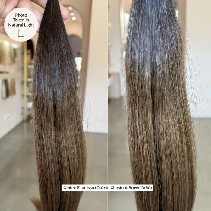 Ombre - Espresso (#1C) to Chestnut Brown (#6C) 20" I-Tip