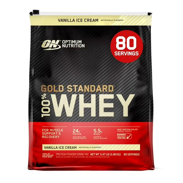 Optimum Nutrition Gold Standard Whey Vanilla Ice Cream ( 80 Servings )- 5.47 lb