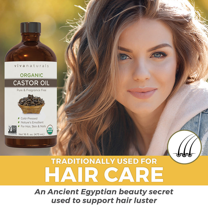 Organic Castor Oil - Glass Bottle