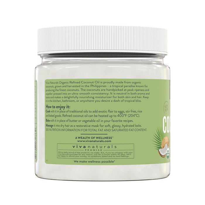 Organic Coconut Oil, Refined