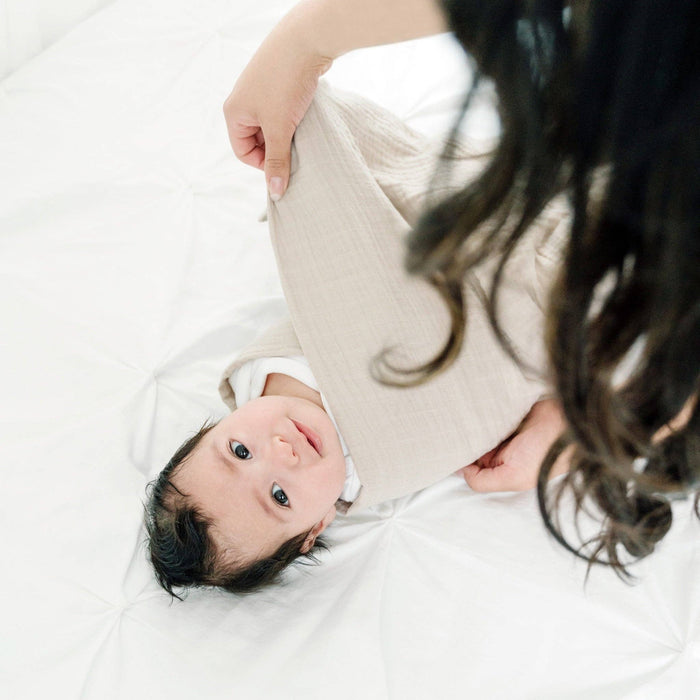 Organic Cotton Muslin Swaddle Blanket - Taupe