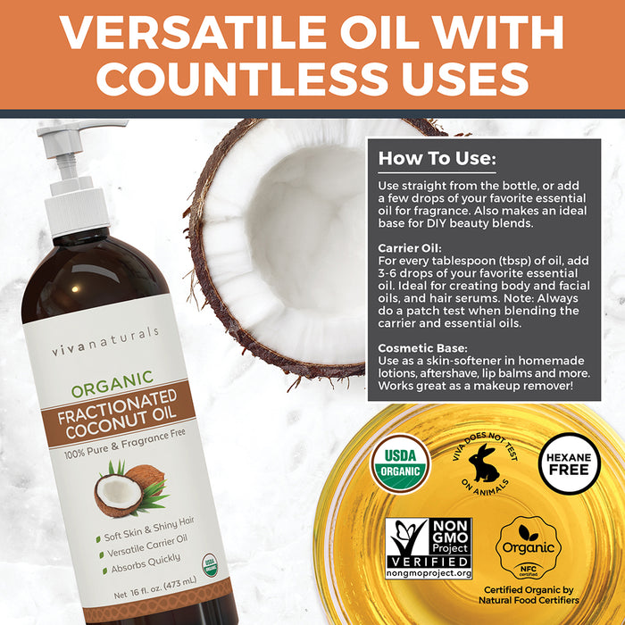 Organic Fractionated Coconut Oil