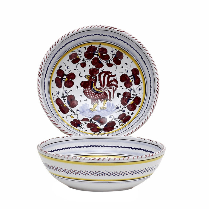 ORVIETO RED ROOSTER: 3 Pieces Place Dinnerware Setting