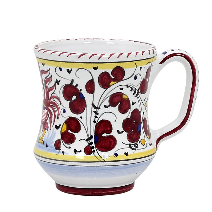 ORVIETO RED ROOSTER: Concave Deluxe Mug (12 Oz.)