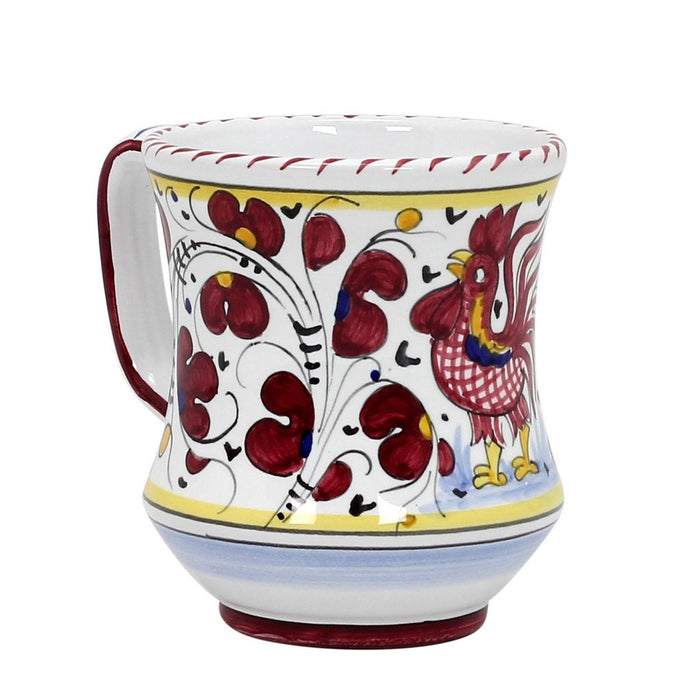 ORVIETO RED ROOSTER: Concave Deluxe Mug (12 Oz.)