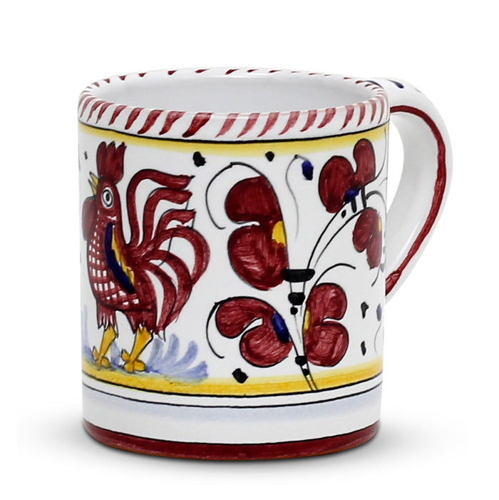 ORVIETO RED ROOSTER: Pre Pack Dinner Plate + Coupe Bowl + Mug