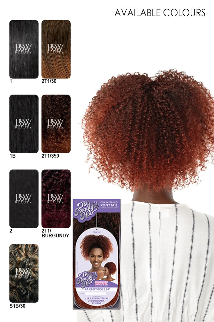 OUTRE BIG BEAUTIFUL HAIR DRAW STRING PONYTAIL - 4A KINKY KOILS 14" - BSW BEAUTY CANADA