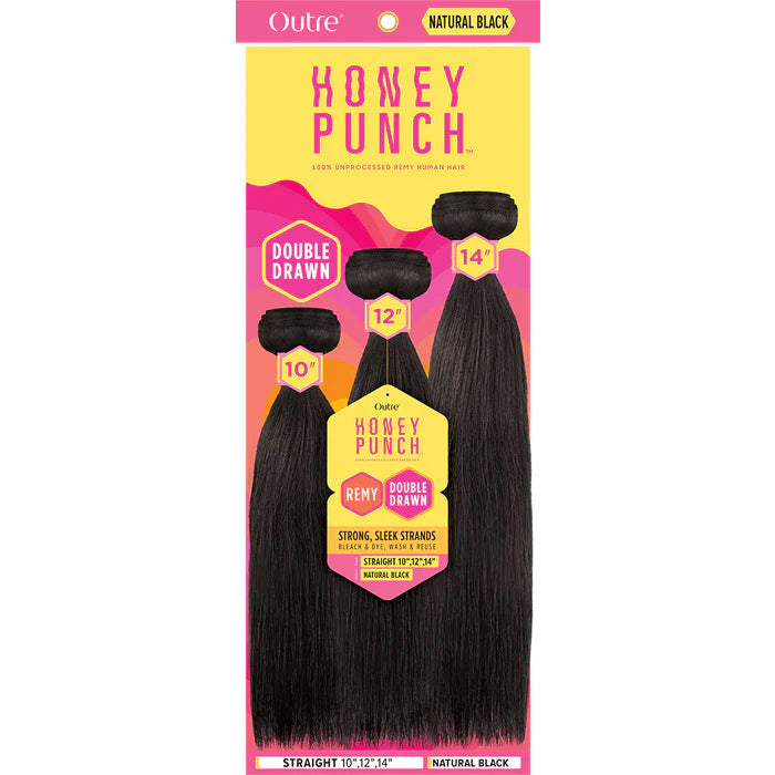 Outre Honey Punch Double Drawn 100% Unprocessed Remy Human Hair - STRAIGHT MULTI 18/20/22