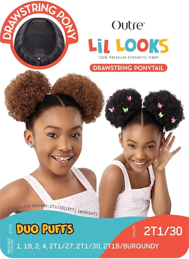 OUTRE Lil Looks Drawstring ponytail  Duo-puffs