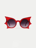 Oversized Bat Wing Sunglasses | Red-Image 1