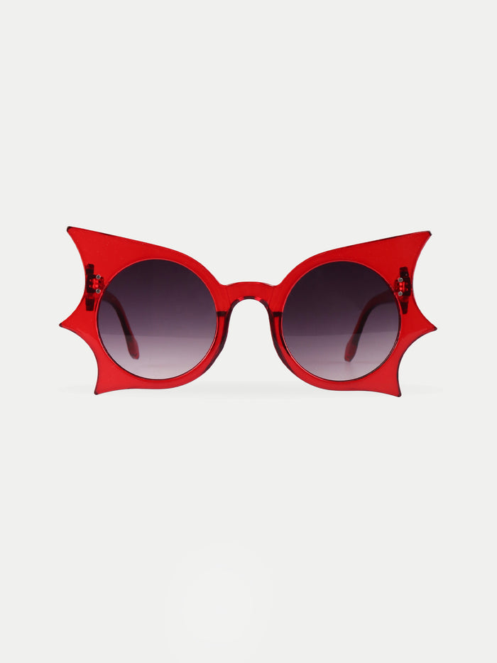 Oversized Bat Wing Sunglasses | Red-Image 1