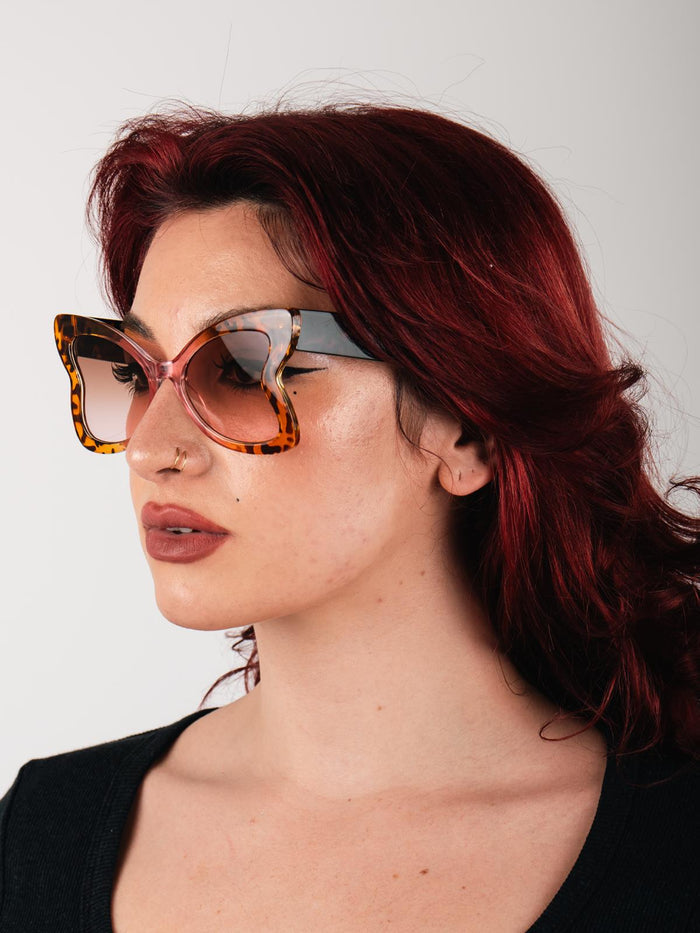Oversized Butterfly Sunglasses | Tortoiseshell-Image 2