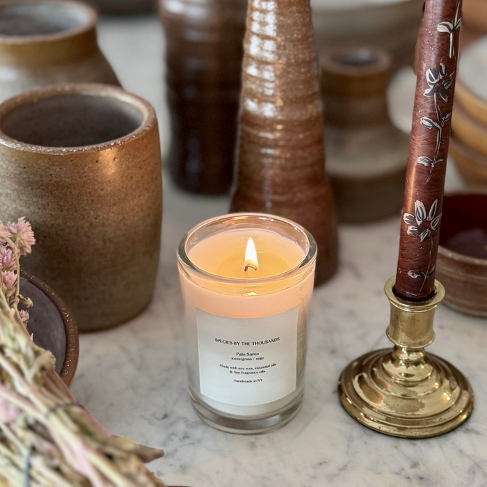 Palo Santo,  Sweetgrass + Sage Handcrafted Soy Candle