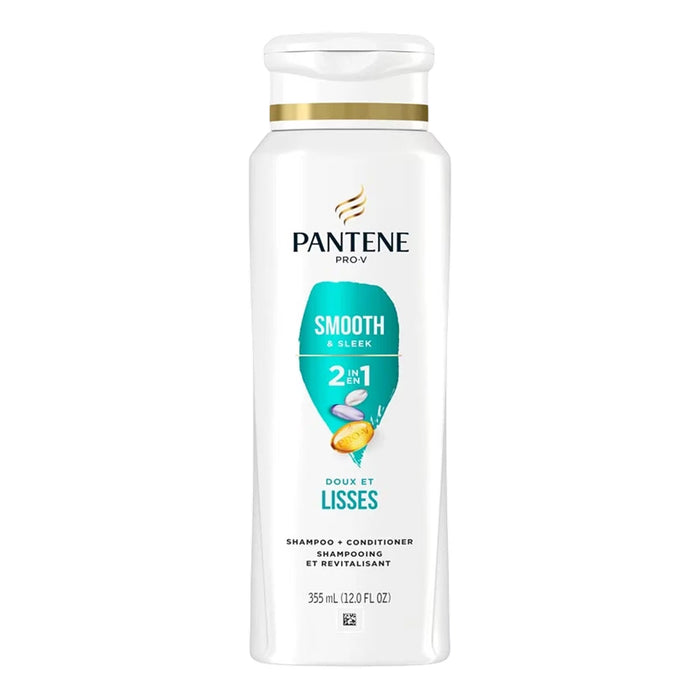 Pantene Pro-V Smooth and Sleek 2-in-1 Shampoo & Conditioner - 12 oz - 6 Pack