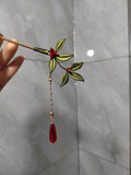 PF243 - Green Leaves Chanhua Hairpin - Wholesale