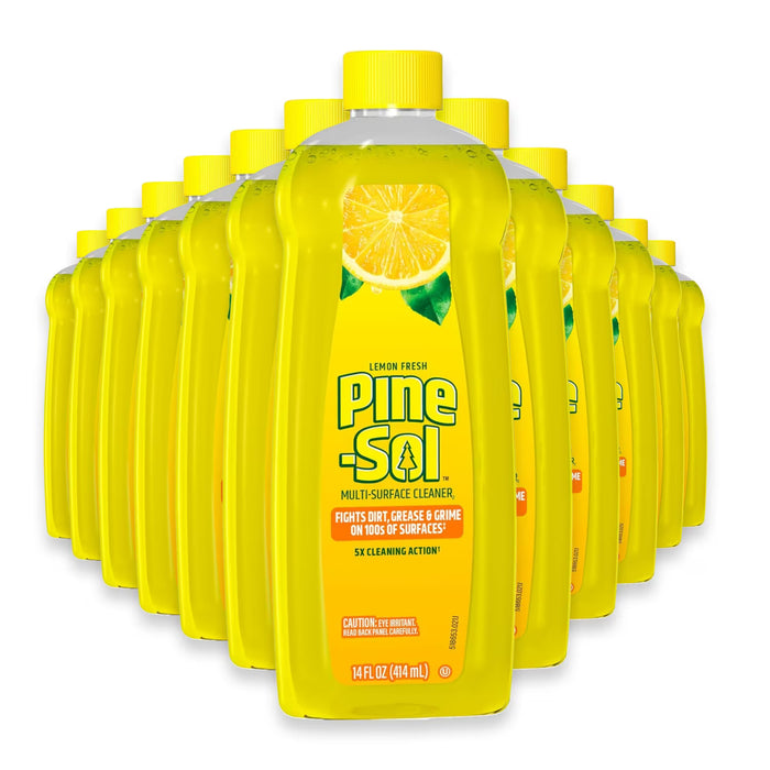 Pine-Sol Lemon Fresh Multi-Surface Cleaner with Citric Acid - 14 oz - 12 Pack