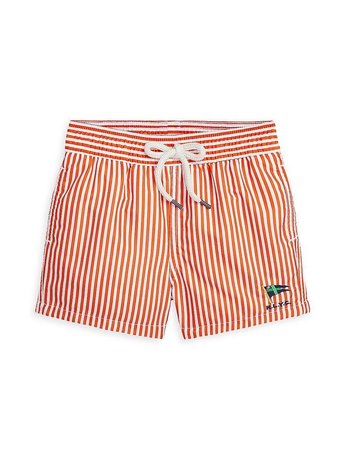 Polo Ralph Lauren Kids Traveler Swim Trunks(Club Stripe) Boy's Swimwear