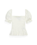 Polo Ralph Lauren Toddler and Little Girls Smocked Jersey Peplum Top - White $21.93 online