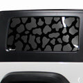 Precut Cow Print Rear Side Quarter Window Decal Stickers Fits 2 Door Jeep Wrangler JK 2011 - 2018 - Bogar Tech Designs