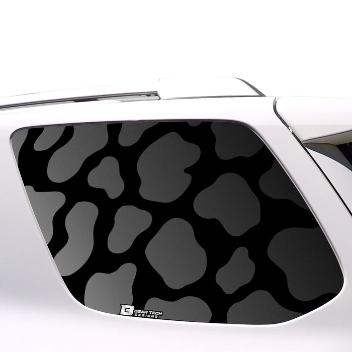 Precut Cow Print Rear Side Quarter Window Decal Stickers Fits Toyota 4Runner 2010 - 2024 - Bogar Tech Designs
