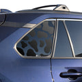 Precut Cow Print Rear Side Quarter Window Fuel Gas Door Decal Stickers Fits Toyota Rav4 2019 - 2025 - Bogar Tech Designs