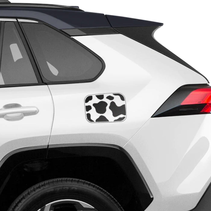 Precut Cow Print Rear Side Quarter Window Fuel Gas Door Decal Stickers Fits Toyota Rav4 2019 - 2025 - Bogar Tech Designs