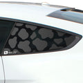 Precut Quarter Window Animal Cow Print Decal Sticker Fits Ford Mustang 2015 - 2022 - Bogar Tech Designs