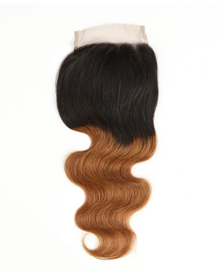 body wave ombre brown 4x4 lace closure virgin hair weave