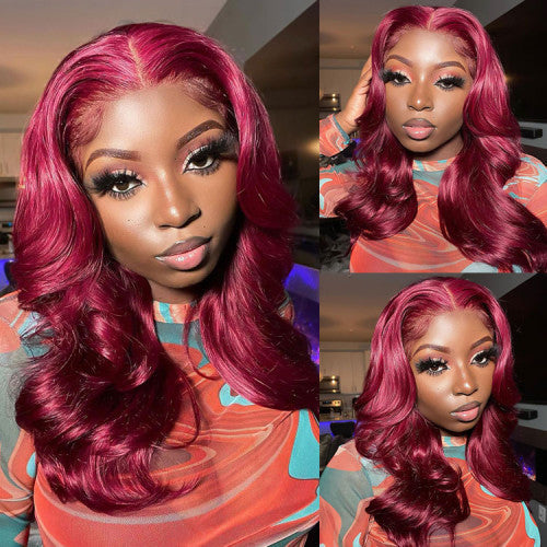 real hair wigs with body wave texture and rich color