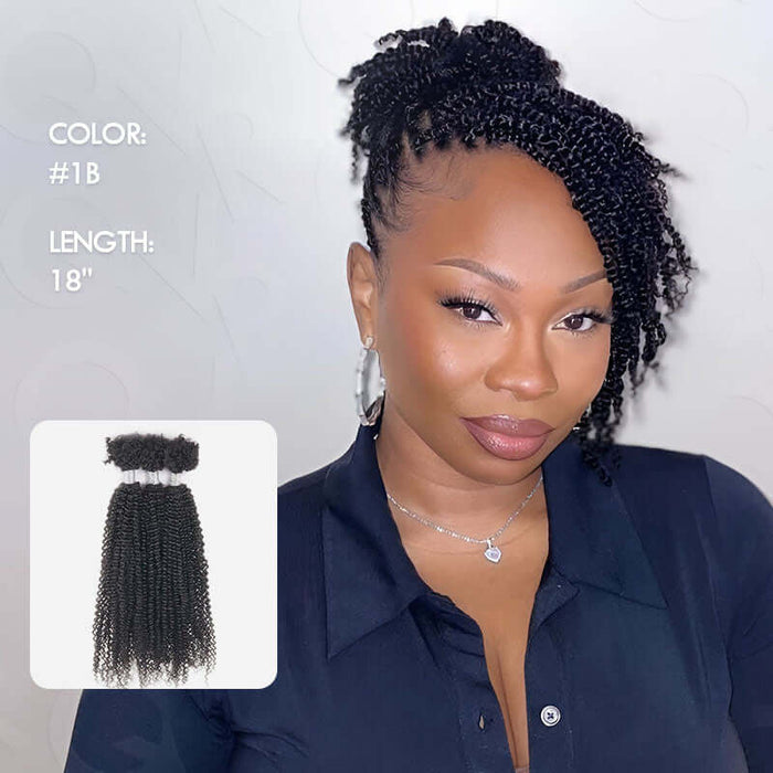 18" #1b colored passion twist human hair extensions