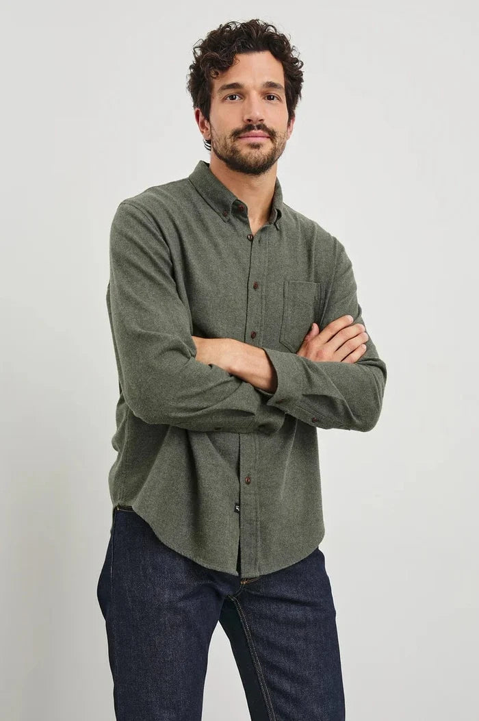 Rails Runson Shirt - Hunter Green